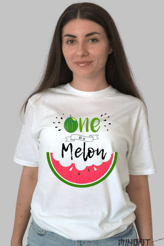 Tricou pepene dama alb fata