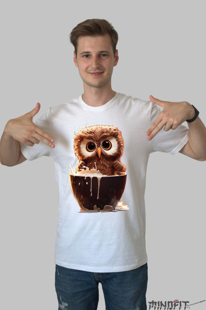 Tricou personalizat Bufnita Haioasa barbat alb fata 1
