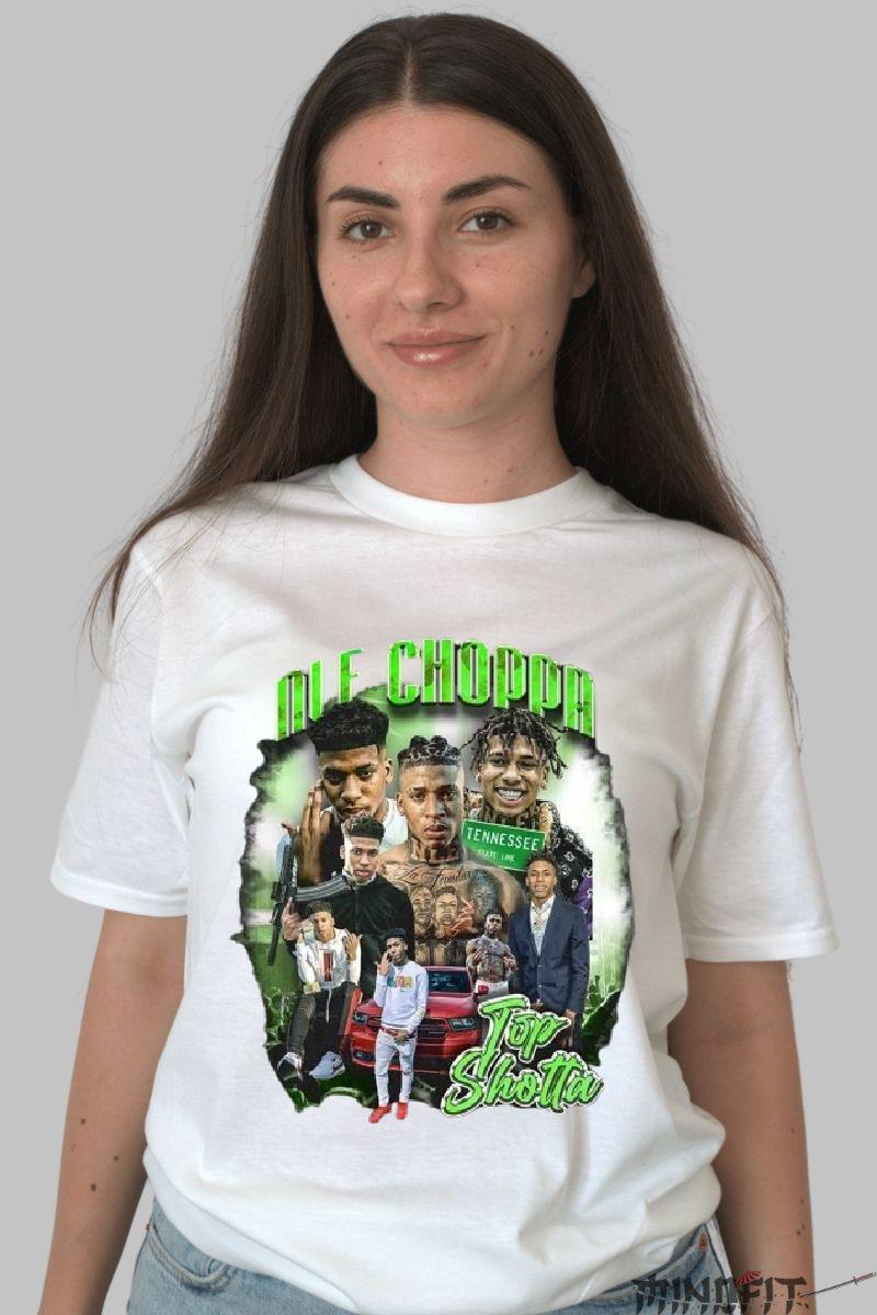 Tricou personalizat central nle choppa dama alb fata