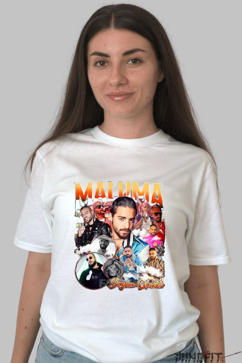 Tricou maluma dama alb fata