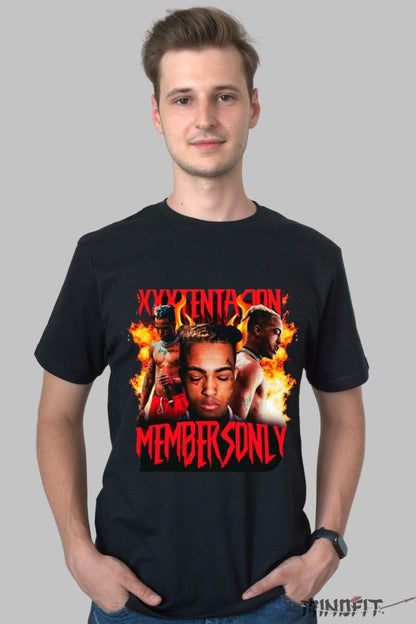 Tricou personalizat xxxtentacion barbat negru fata