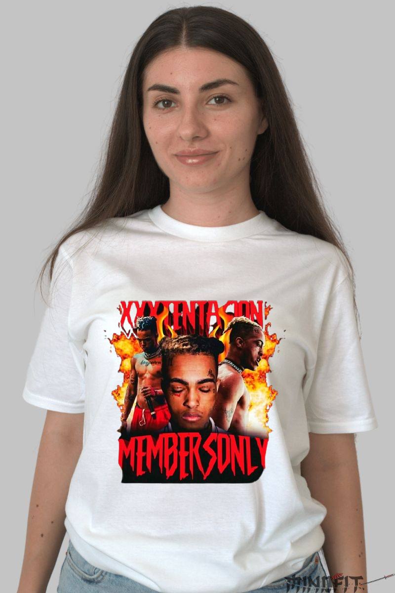 Tricou personalizat xxxtentacion dama alb fata