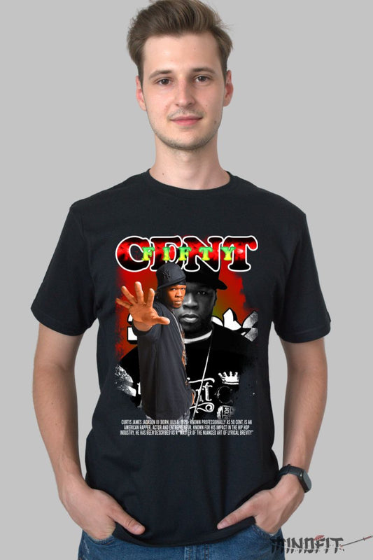 Tricou 50 Cent 2000 barbat negru