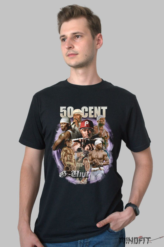 Tricou 50 Cent Hip Hop barbat negru