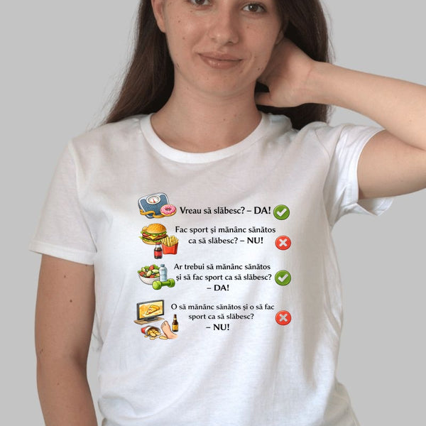 Tricou Amuzant – Vreau Sa Slabesc DA