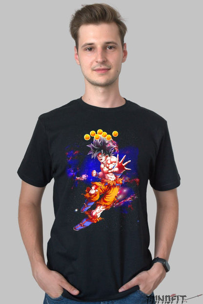 Tricou Anime Dragon Ball – Goku Cosmic Power negru barbat