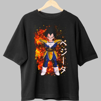 Tricou Anime Dragon Ball – Vegeta Fire Stance negru