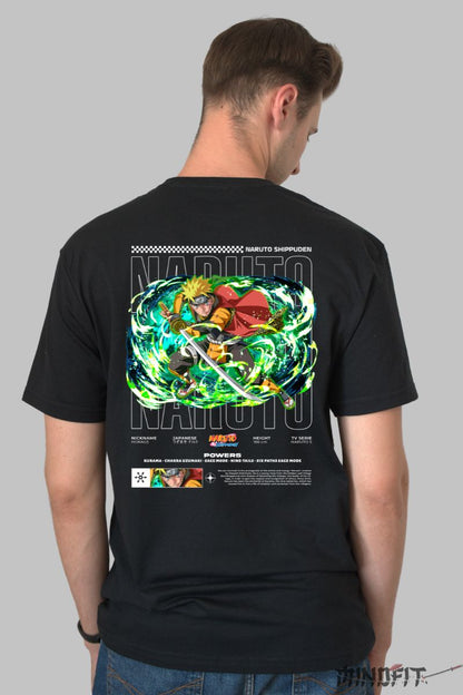 Tricou Anime Naruto Sword V1 barbat negru spate