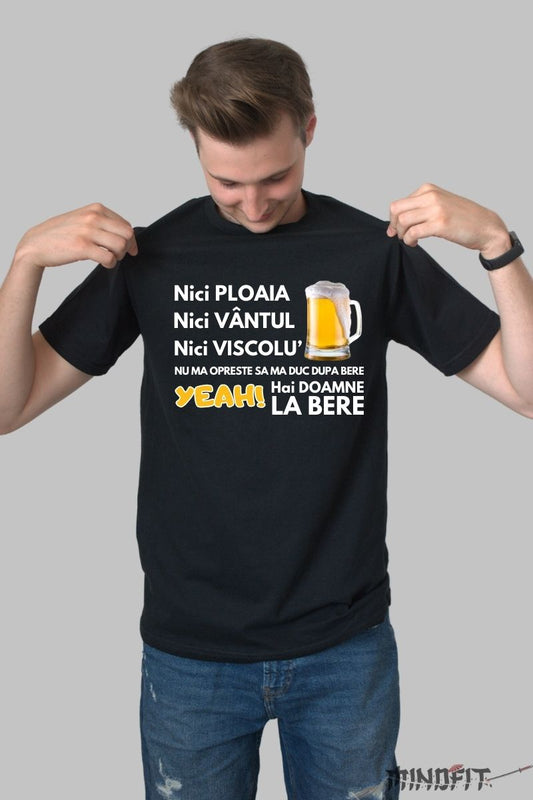 Tricou Cu Bere Viral Barbat Negru