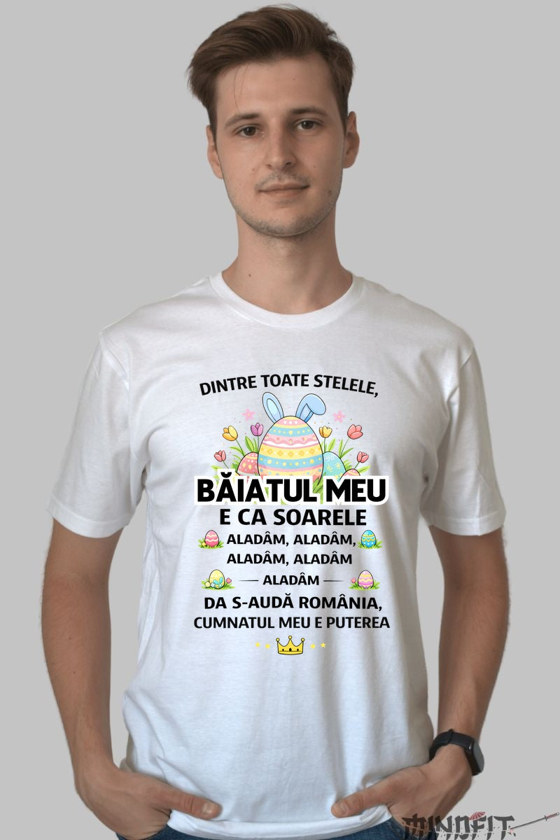Tricou De Paste Fata Mea Si Baiatul Meu Dintre Toate Stelele barbat alb