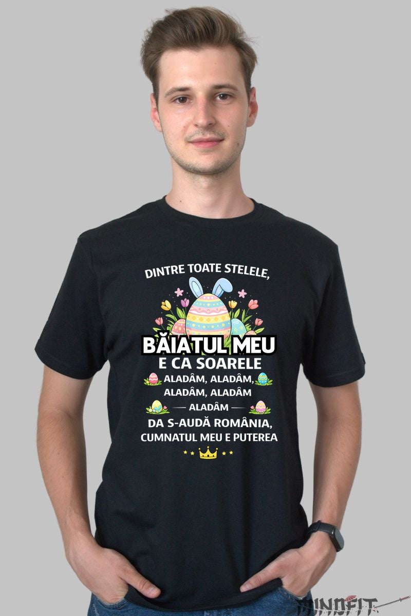 Tricou De Paste Fata Mea Si Baiatul Meu Dintre Toate Stelele barbat negru