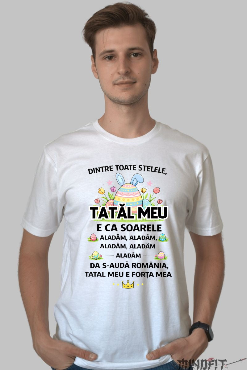 Tricou De Paste Mama Si Tata Dintre Toate Stelele barbat alb
