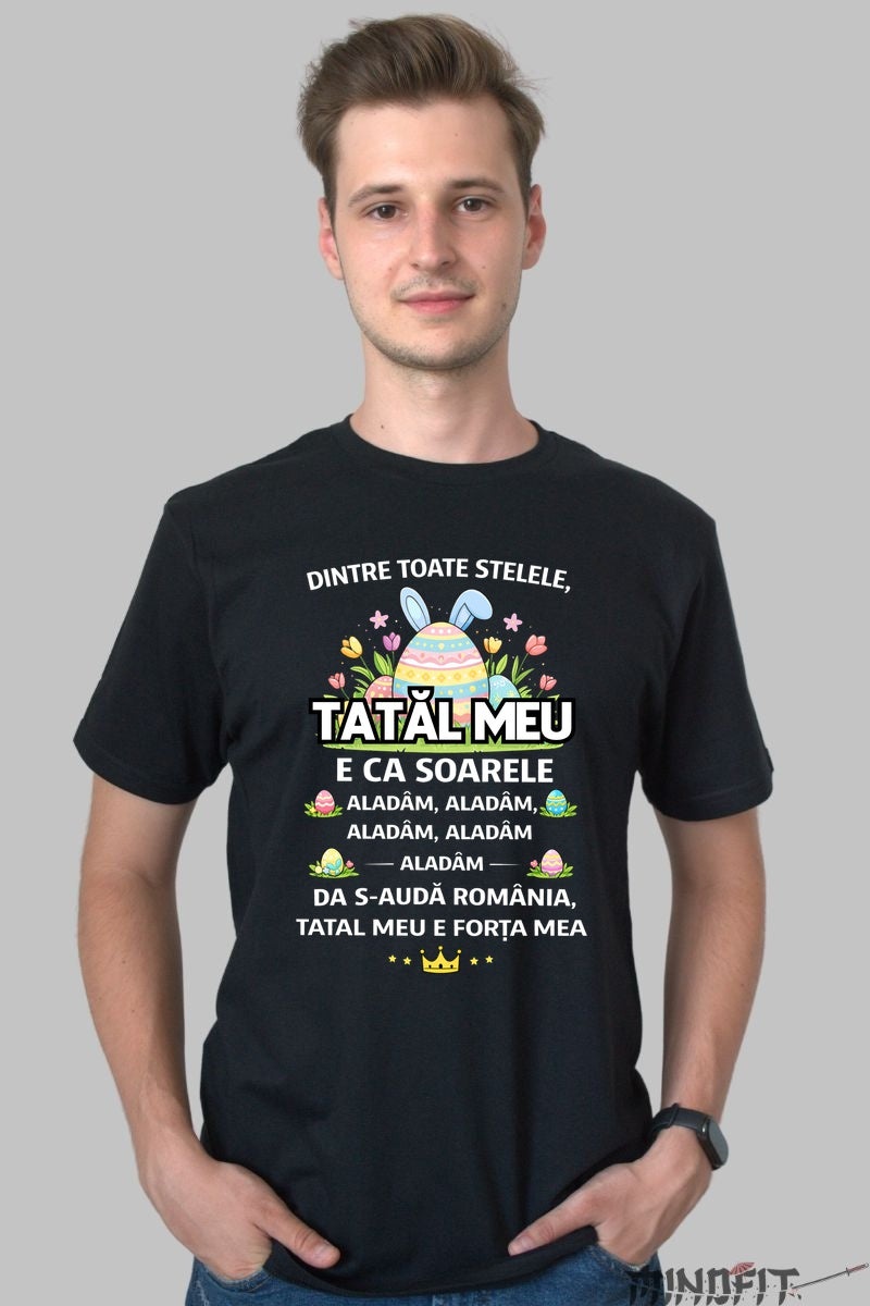 Tricou De Paste Mama Si Tata Dintre Toate Stelele barbat negru