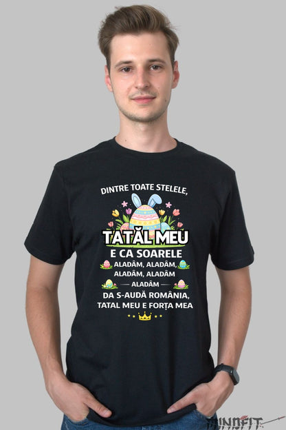 Tricou De Paste Mama Si Tata Dintre Toate Stelele barbat negru