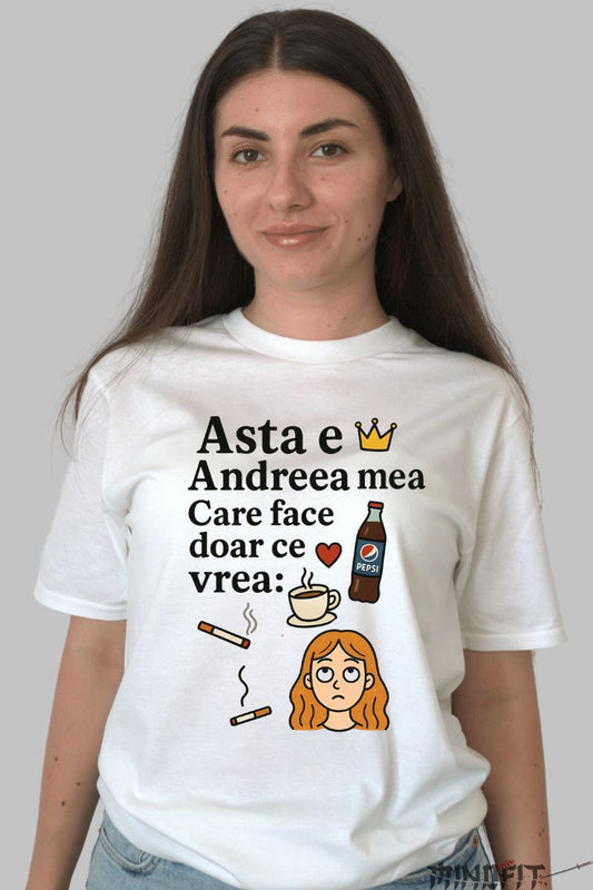 Tricou Personalizat Cu Nume - Vicii dama alb