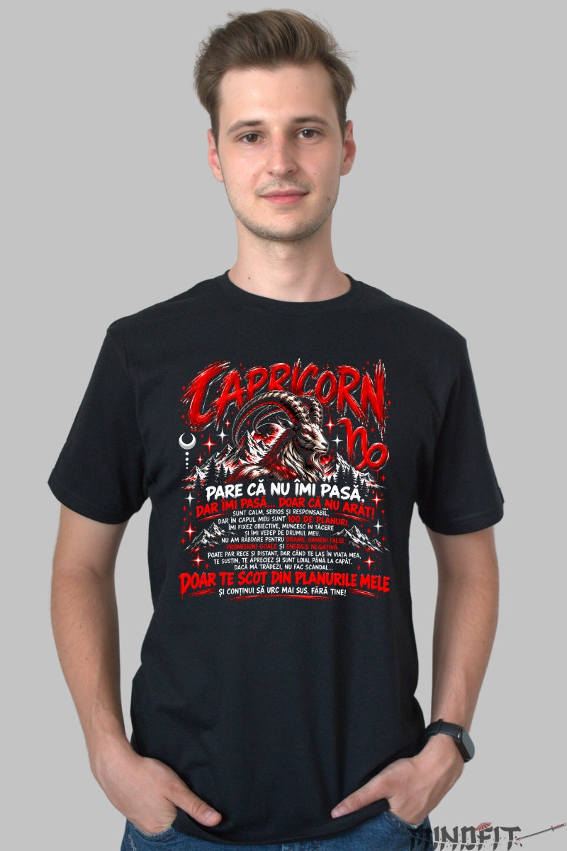 Tricou barbat Capricorn Cu 100 De Planuri barbat negru