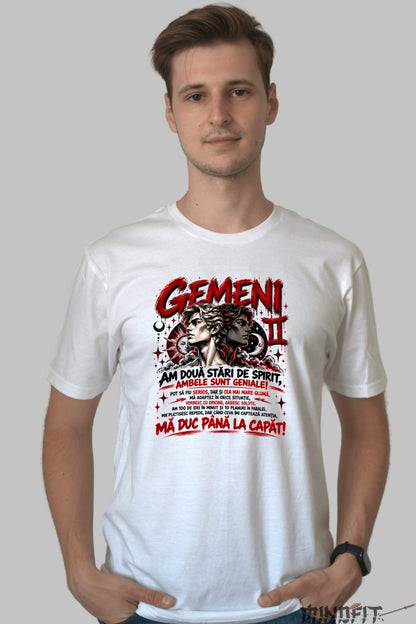 Tricou barbat Gemeni Cu Doua Stari De Spirit barbat alb