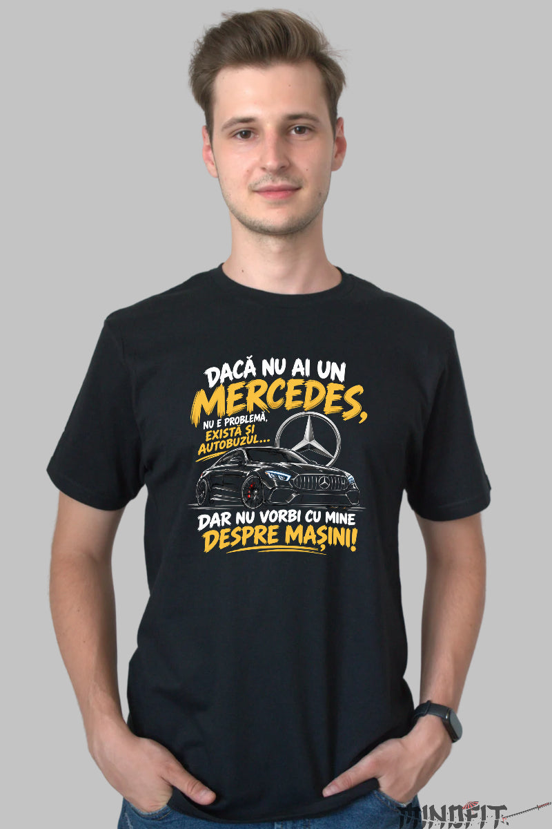 Tricou barbat Mercedes Despre masini barbat negru
