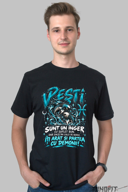 Tricou barbat Pesti Cu Suflet Bun barbat negru