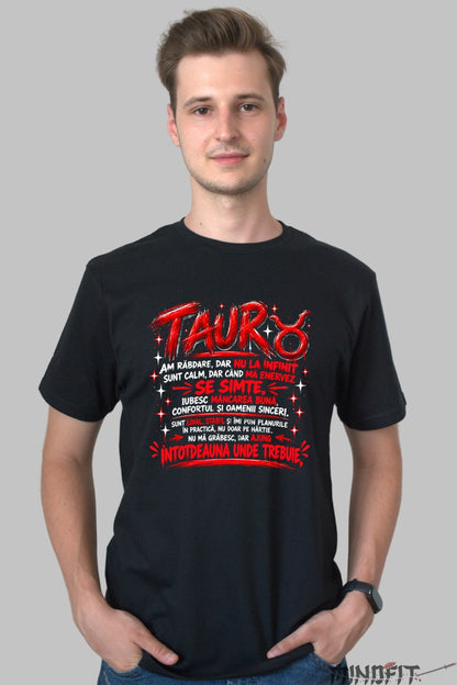 Tricou barbat Taur Cu Rabdare Limitata barbat negru