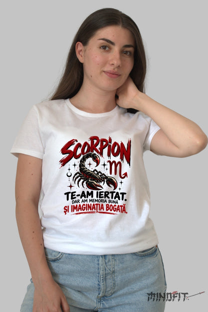 Tricou dama Scorpion Cu Memoria Buna dama alb