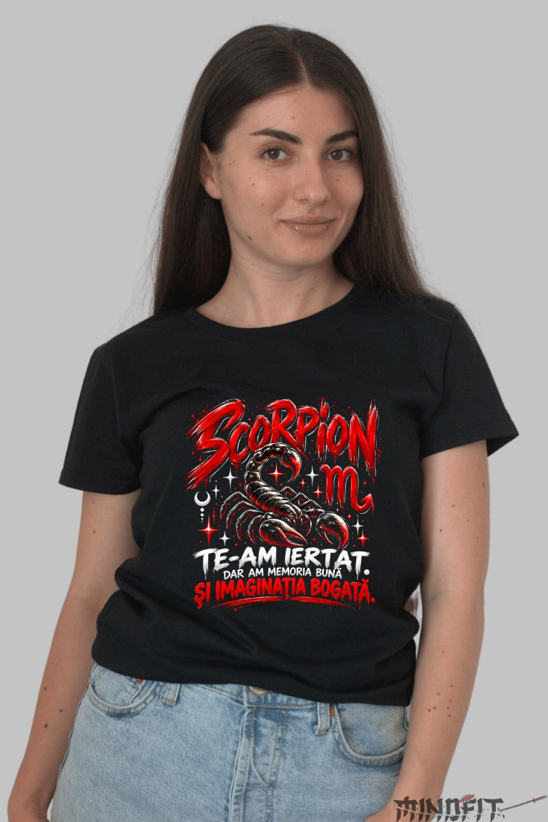 Tricou dama Scorpion Cu Memoria Buna dama negru
