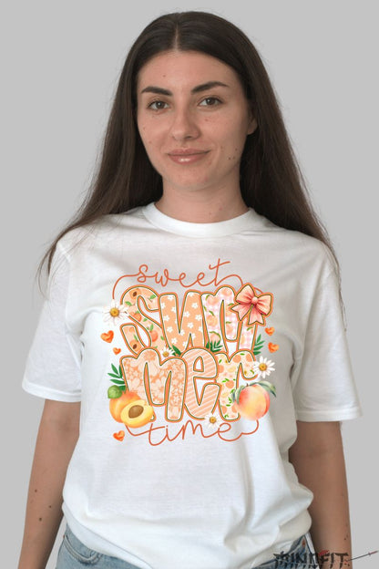 Tricou de vara – Peachy Mood alb dama