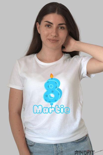 Tricou 8 Martie - Lumanare Albastra Festiva