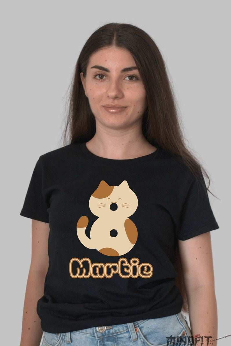 Tricou 8 Martie - Pisica Jucausa si Dulce Dama Negru