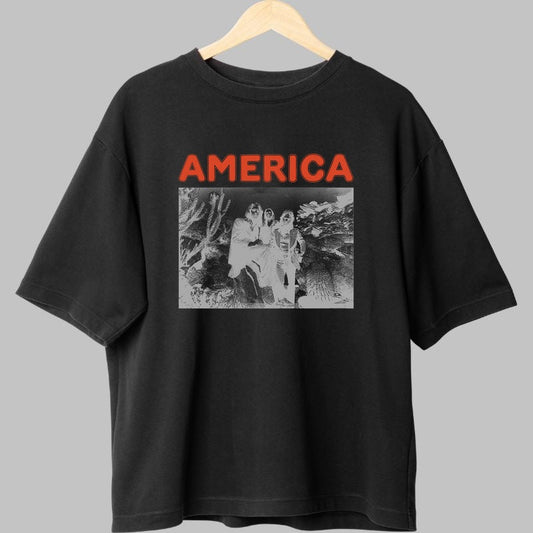 Tricou America Desert Vibes - Rock & Cactusi fata negru
