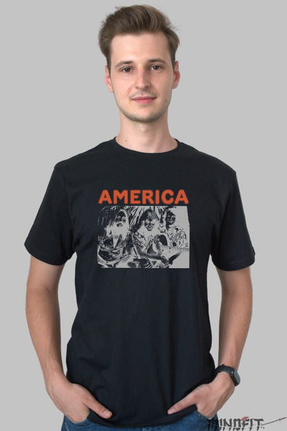 Tricou America - Retro Negativ Vibe barbat negru
