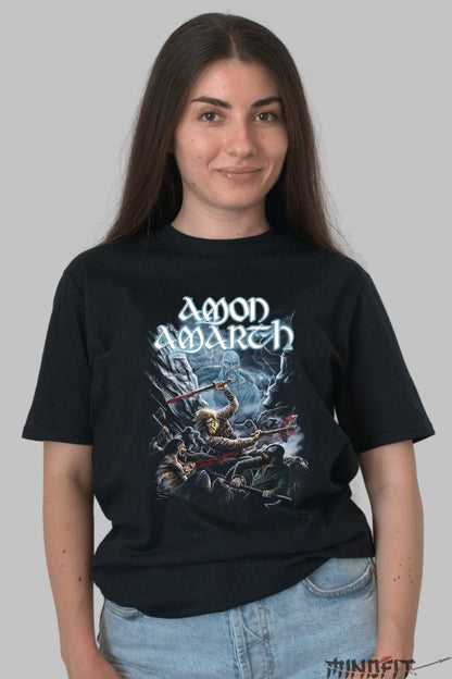 Tricou Amon Amarth - Viking Battle Scene dama negru