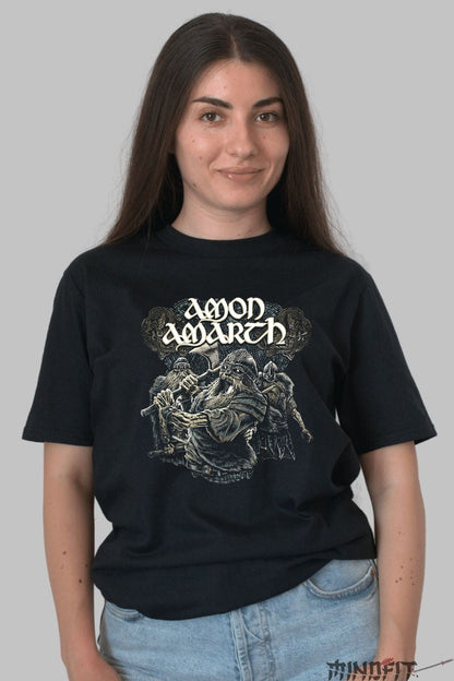 Tricou Amon Amarth - Viking Warrior Design dama negru