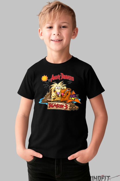 Tricou Angry Beavers Season 3 - Cartoon Network baiat negru