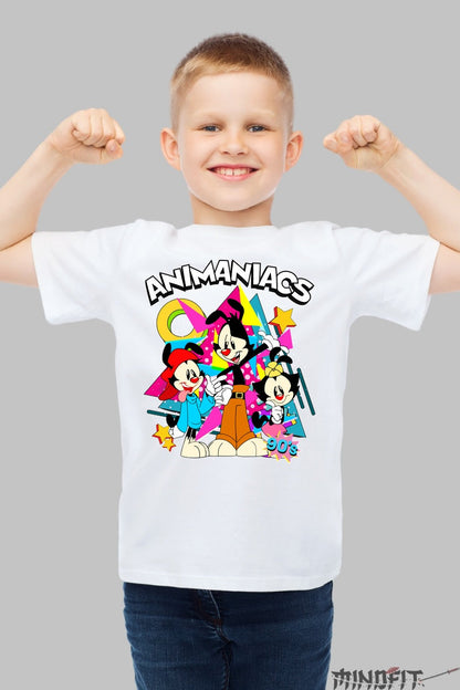 Tricou Animaniacs 90s - Cartoon Clasic Renascut baiat alb