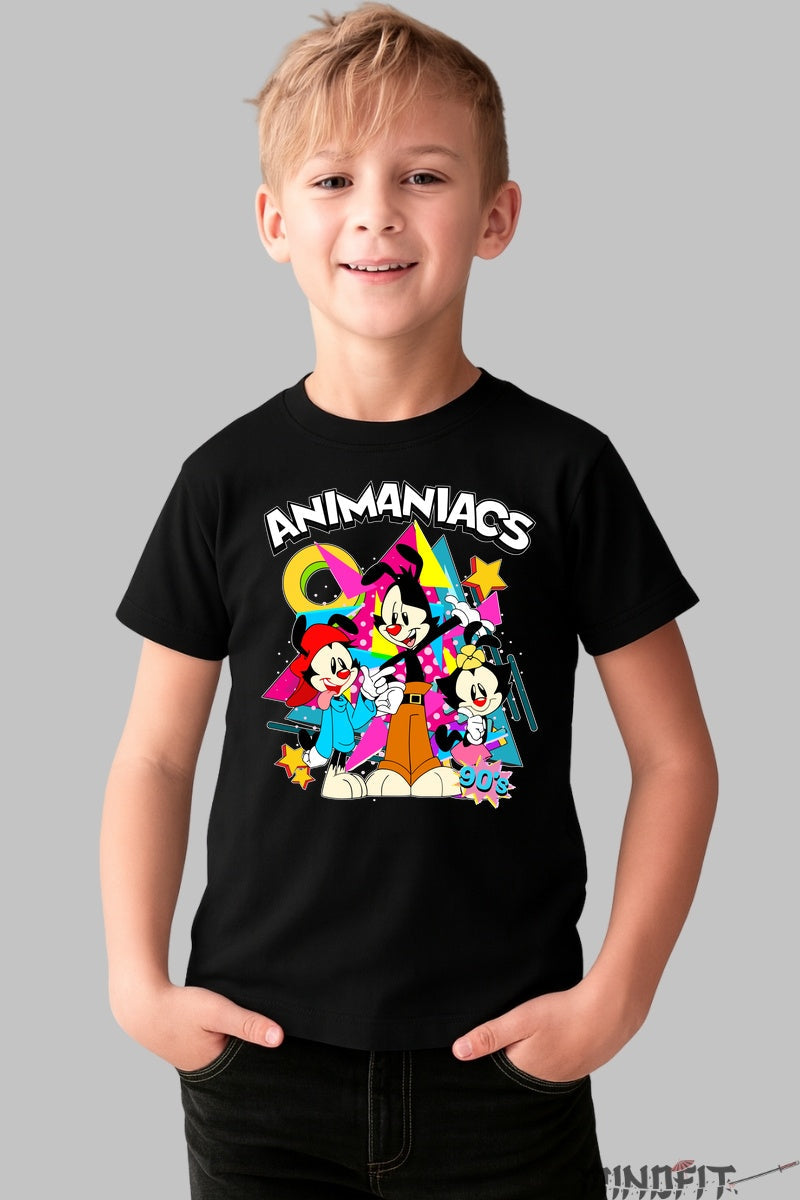 Tricou Animaniacs 90s - Cartoon Clasic Renascut baiat negru