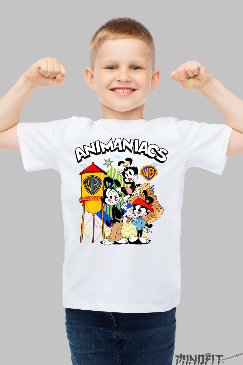 Tricou Animaniacs Clasic - Warner Bros baiat alb