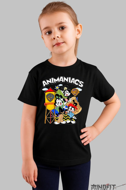 Tricou Animaniacs Clasic - Warner Bros fata negru
