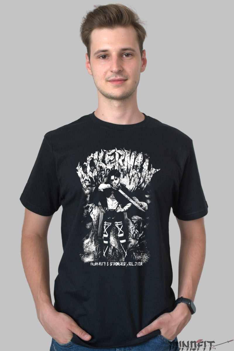 Tricou Anime Attack on Titan - Ackerman Sabia Justitiei Barbat Negru