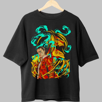 Tricou Anime Attack on Titan - Eren si Titanul Primordial Fata