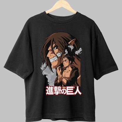 Tricou Anime Attack on Titan - Eren Titanul Eliberarii Fata