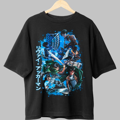 Tricou Anime Attack on Titan - Levi Sabia Fulgere Fata