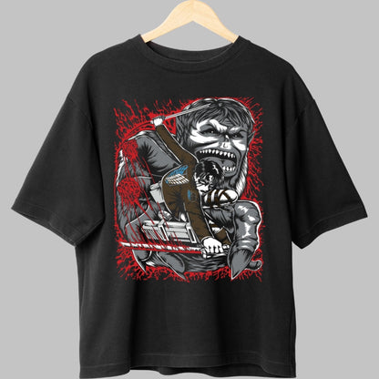 Tricou Anime Attack on Titan - Levi vs Tiranul Bestial Fata