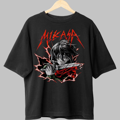 Tricou Anime Attack on Titan - Mikasa Lama Fulgeratoare Fata