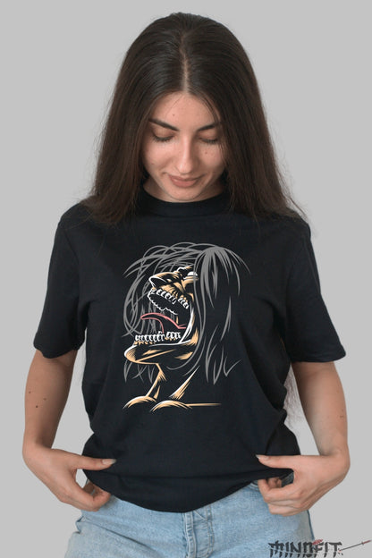 Tricou Anime Attack on Titan - Titanul Furiei Eliberate Dama Negru