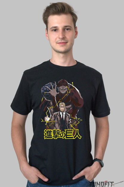 Tricou Anime Attack on Titan - Zeke si Bestia Colosala Barbat Negru