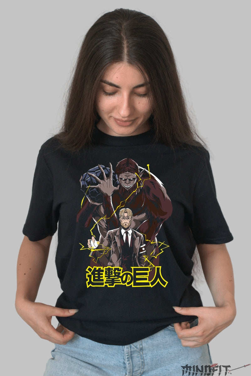 Tricou Anime Attack on Titan - Zeke si Bestia Colosala Dama Negru