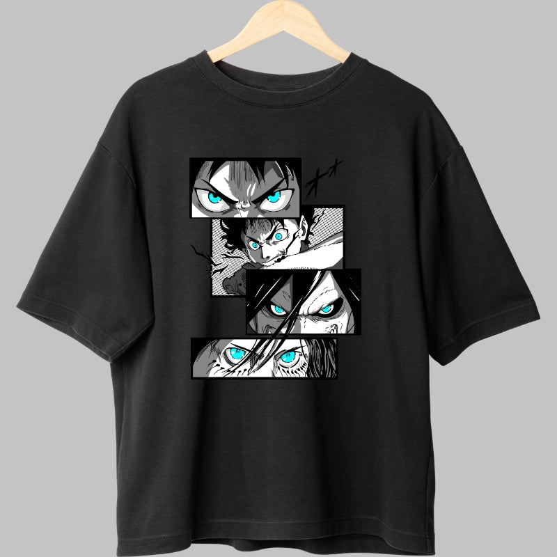 Tricou Anime Attack Titans - Priviri de Neclintit Fata