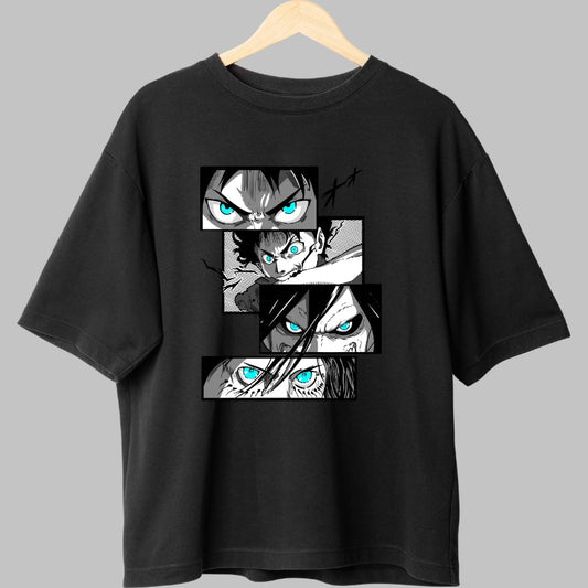 Tricou Anime Attack Titans - Priviri de Neclintit Fata