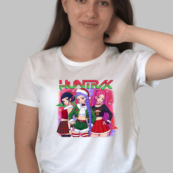 Tricou Anime De Craciun - Huntrax Girls Festive Squad